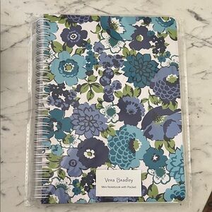 Vera Bradley Blueberry Blooms Floral Mini Notebook with pocket